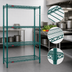 Thumbnail image #3 for Eagle Valu-Gard 4-Tier Starter Wire Shelving Unit, 48 x 21 x 74 Inches, Green Epoxy Finish