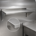 Thumbnail image #3 for BK Resources T-304 Premium Stainless Steel Wall Shelf, 60-Inch W x 16-Inch D, 1-1/2-Inch Rear Turn-Up