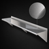 Thumbnail image #3 for 120-Inch x 14-Inch Wall-Mounted 18-Gauge 400 Series Stainless Steel Shelf with 3 Brackets