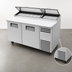 Thumbnail image #3 for True 67-Inch 2-Section Pizza Prep Table with 19-1/2-Inch White Polyethylene Cutting Board