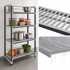 Thumbnail image #3 for Cambro Camshelving® Elements EXU184864V4480 Polymer Shelving Unit, 4-Tier Stationary Starter, 18" D x 48" W x 64" H, Gray