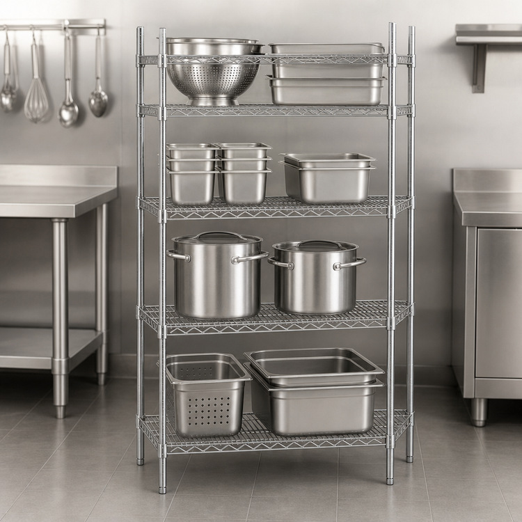 Product image #3 for Advance Tabco Special Value Series 24 Inch x 24 Inch Heavy Duty Chrome Plated Wire Shelf