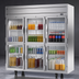 Thumbnail image #3 for Beverage-Air Horizon Series Three-Section Half-Glass Door Reach-In Refrigerator, Top-Mounted Self-Contained, Stainless Steel, 71.52 Cu. Ft.