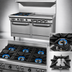 Thumbnail image #3 for Southbend S-Series 60-Inch Gas Restaurant Range with 6 Open Burners, 24-Inch Griddle, Standard Oven and Cabinet Base