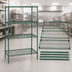 Thumbnail image #3 for Quantum 42 x 24 x 54-Inch 4-Shelf Wire Shelving Starter Kit, Green Epoxy Antimicrobial Finish