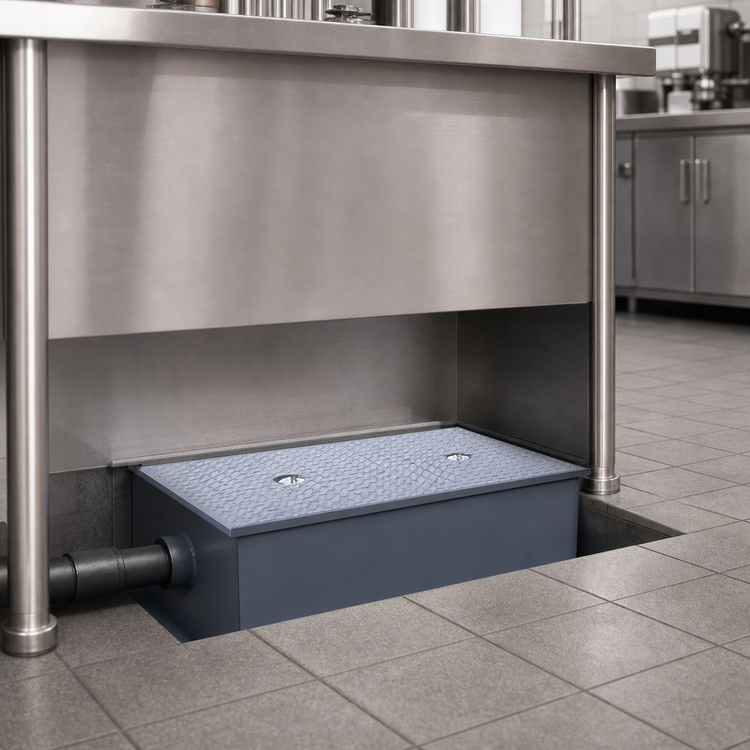 Product image #3 for Dormont WD-35-L Low-Rough-In Grease Interceptor, 35 GPM, 70 lb Capacity, 4-Inch Inlet/Outlet