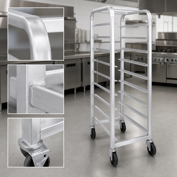Product image #3 for Channel Lifetime Tough Heavy-Duty Aluminum End-Load Platter Rack, 11-Capacity for 18-Inch Platters, 64-Inch High