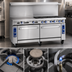 Thumbnail image #3 for Imperial Pro Series 72-Inch Gas Restaurant Range with 6 Open Burners, 36-Inch Griddle, and 2 Standard Ovens