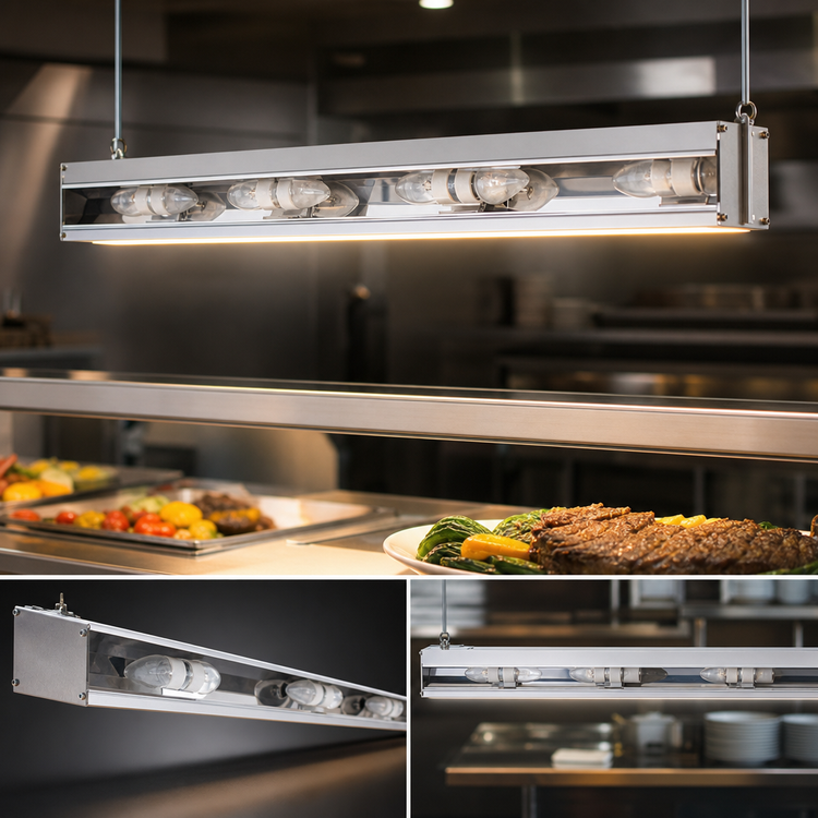 Product image #3 for Hatco Glo-Rite 60-Inch Strip Display Light with Aluminum Housing and Toggle Switch, 300W