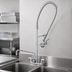 Thumbnail image #3 for T&S Brass EasyInstall 8-Inch Wall Mount Pre-Rinse Unit with Add-On Faucet, 12-Inch Swing Nozzle, and 1.15 GPM Spray Valve