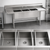 Thumbnail image #3 for Eagle Group S14 Series 3-Compartment Stainless Steel Sink with Right-Hand Drainboard, 95-1/2 Inch Wide