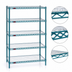 Thumbnail image #3 for EagleGard 5-Tier Starter Wire Shelving Unit, 60 x 24 x 86 Inches, Blue-Green Hybrid Epoxy Finish