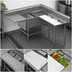 Thumbnail image #3 for Eagle Group Spec-Master CFNP2840-2-48TL Two-Compartment Stainless Steel Prep Sink with Left-Hand Prep Area