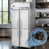 Thumbnail image #3 for Continental Refrigerator Slim Line 2-Section Reach-In Freezer with Half Doors