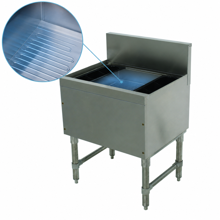 Product image #3 for Advance Tabco Prestige Supreme 42-Inch Stainless Steel Bar Ice Chest with 10-Circuit Cold Plate
