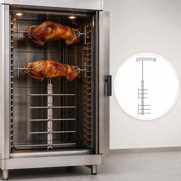 Product image #3 for RATIONAL Optional Second Lamb and Suckling Pig Spit for 20 Full-Size Rotisserie Ovens