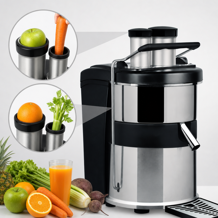 Product image #3 for Ceado ES700 Commercial Countertop Fruit and Vegetable Juicer with Dual Feed Chutes