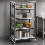 Thumbnail image #3 for Cambro Camshelving® Elements EXU213064VS4480 4-Tier Stationary Polymer Shelving Unit, 21"D x 30"W x 64"H, 3 Vented and 1 Solid Shelves