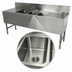Thumbnail image #3 for Prestige 3-Compartment Stainless Steel Underbar Sink Unit with Dual Drainboards and Deck-Mount Faucet