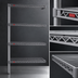 Thumbnail image #3 for Eagle Valu-Master 4-Tier Add-On Wire Shelving Unit, 48W x 24D x 74H, Pewter Gray Epoxy