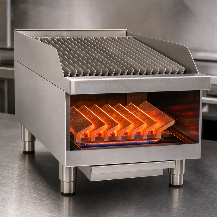 Product image #3 for Globe 15-Inch Radiant Gas Countertop Charbroiler with Cast Iron Grates