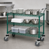 Thumbnail image #3 for Quantum 36-Inch x 18-Inch 3-Shelf Wire Utility Cart, Green Epoxy, 1200 lb Capacity