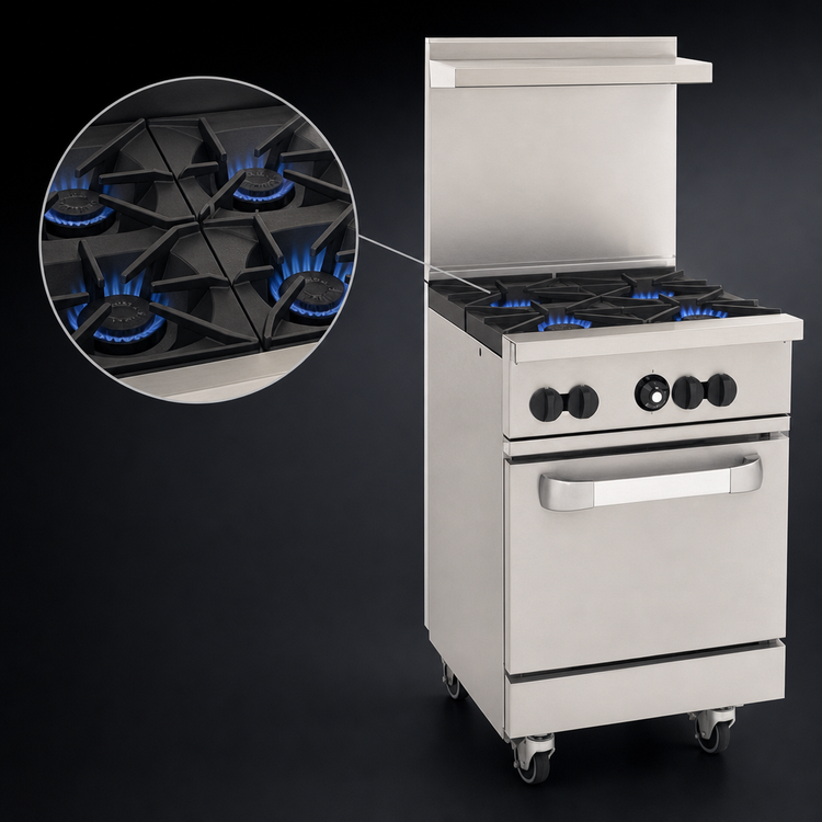 Product image #3 for Wolf Challenger XL 24-Inch Commercial Gas Range with 4 Burners and Standard Oven