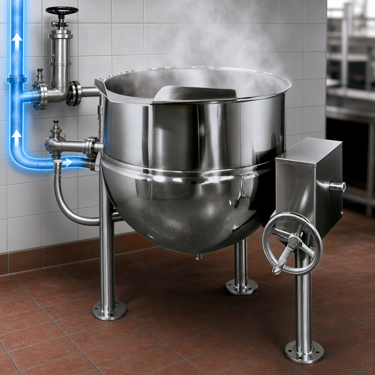Product image #3 for Groen DL-80 80-Gallon Direct Steam Tilting Steam Kettle