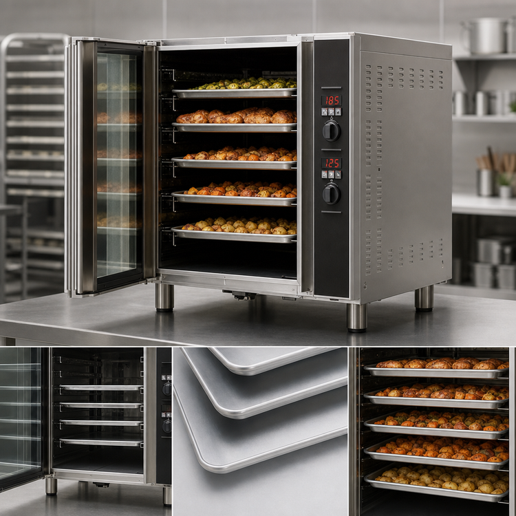 Product image #3 for Turbofan E32D5 Full-Size Single-Deck Digital Electric Convection Oven, 5-Pan Capacity