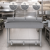 Thumbnail image #2 for Advance Tabco FC-FM-72FV 72-Inch Freestanding 3-Station Multiwash Hand Sink with Toe-Push Valves and Gooseneck Spouts, 16 Gauge 304 Stainless Steel