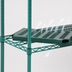 Thumbnail image #3 for QuadPlus 60 x 24 Inch Louvered Green Polymer Shelf Mat with Quad-Adjust Wire Frame