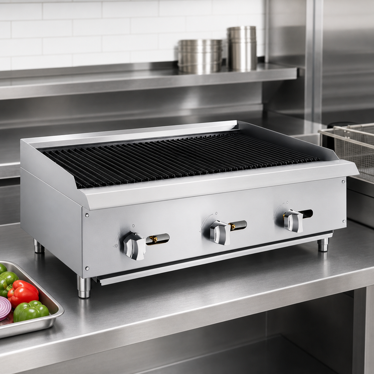 Product image #4 for 36-Inch Natural Gas Countertop Charbroiler with Manual Controls