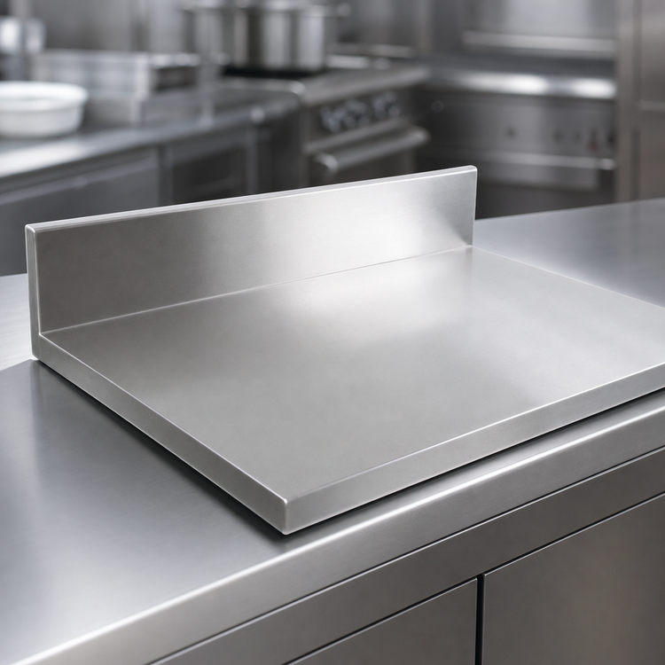Product image #4 for John Boos 84-Inch x 25-Inch Stainless Steel Countertop with 6-Inch Boxed Backsplash