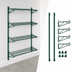 Thumbnail image #3 for Valu-Gard Green Epoxy Adjustable Post Wire Wall Mount Prepackaged End Unit for 14-Inch Shelves, 63-Inch Posts