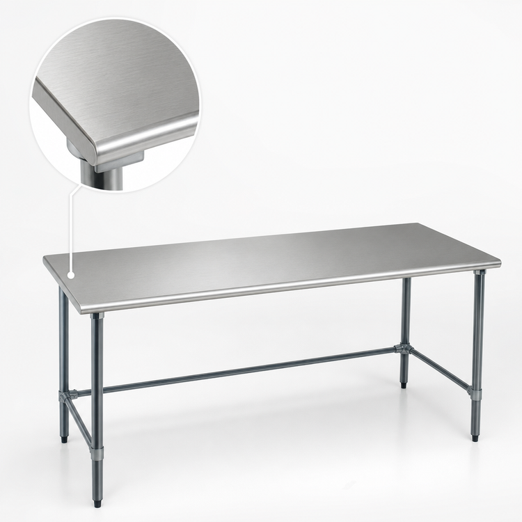Product image #3 for Eagle Group BlendPort Deluxe Series 84" x 30" Stainless Steel Work Table with Open Galvanized Base