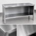 Thumbnail image #3 for John Boos Enclosed Base Open Front Stainless Steel Work Table with Undershelf, 96 x 30 Inches, 14-Gauge Top