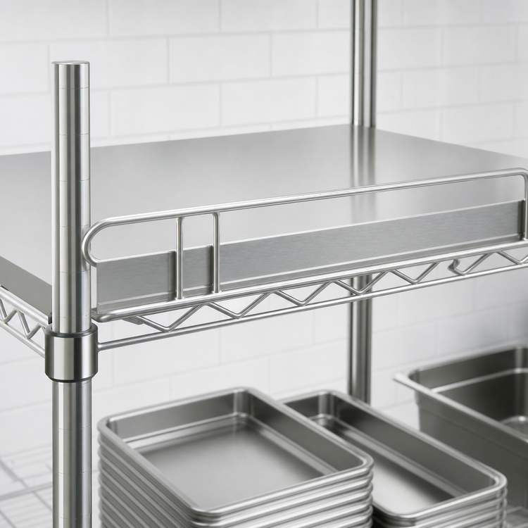 Product image #3 for Eagle Group 60-Inch Stainless Steel Solid Shelf Ledge, 4-Inch High