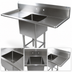 Thumbnail image #3 for John Boos Pro-Bowl 1-Compartment Stainless Steel Sink with Dual Drainboards, 71-1/4 Inch Wide