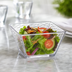 Thumbnail image #3 for American Metalcraft Rain Collection Small Square Clear Styrene Bowl, 23 oz.