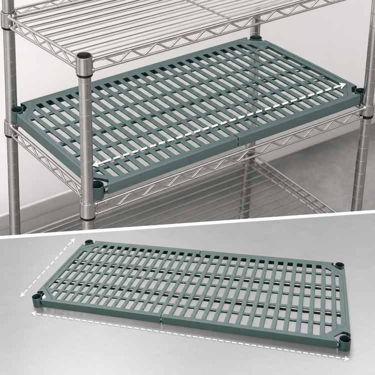 Product image #3 for Quantum Removable Dishwasher-Safe Polymer Shelf Mat for 42"W x 18"D Wire Shelves