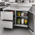 Thumbnail image #4 for Turbo Air PRO Series 48-1/4-Inch Wide Two-Section Worktop Refrigerator with 1 Door and 2 Drawers