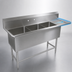 Thumbnail image #3 for John Boos Pro-Bowl 3-Compartment Sink with Right Drainboard, 16 Gauge 300 Series Stainless Steel, 24