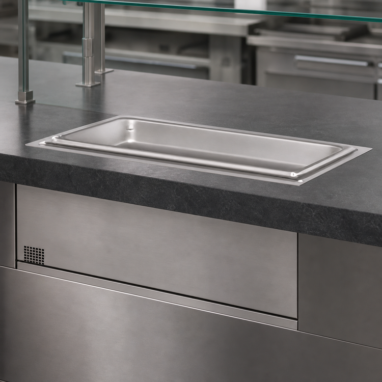 Product image #3 for Hatco Full-Size Built-In Heated Well with Drain, Auto-Fill, and Remote Thermostat
