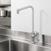Thumbnail image #3 for T&S Brass B-0318-02 Single Pantry Deck-Mounted Manual Faucet with Extended Height and 8-Inch Swing/Swivel Spout
