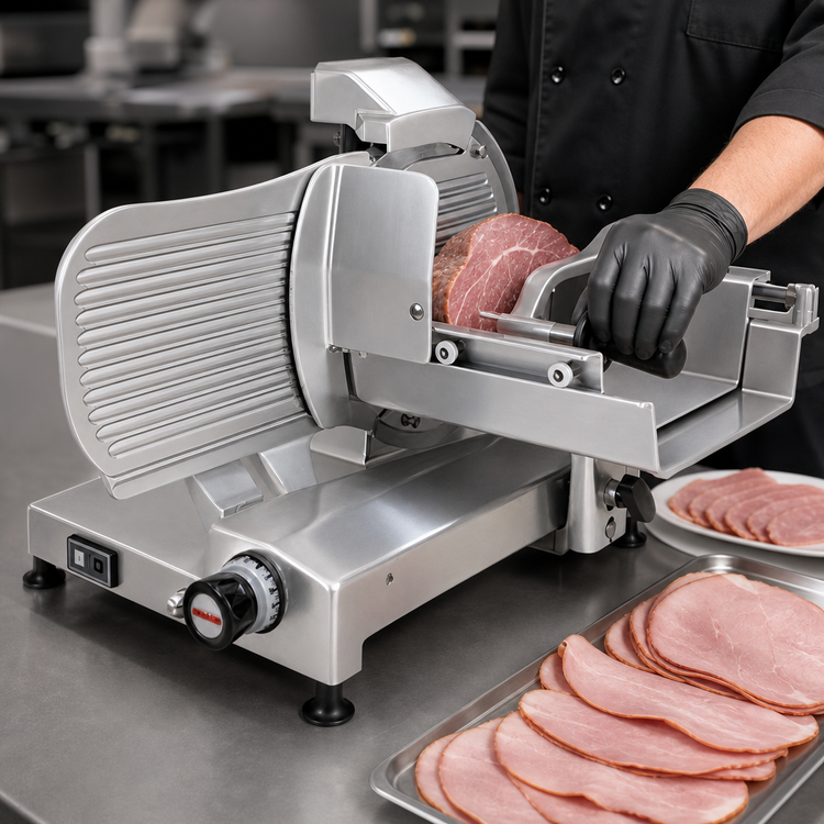 Product image #3 for Trento S Series Manual Horizontal Feed Meat Slicer, 14-Inch Blade, Gear Driven, 110V