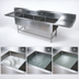 Thumbnail image #3 for John Boos Pro-Bowl 3-Compartment Sink with Dual 24-Inch Drainboards, 14-Gauge Stainless Steel, 105-1/4 Inches Wide
