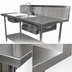 Thumbnail image #3 for Advance Tabco Poly-Vance 96-Inch x 30-Inch Stainless Steel Sink Prep Table with Dual Bowls, Faucet, Cutting Board, Drawer and Undershelf