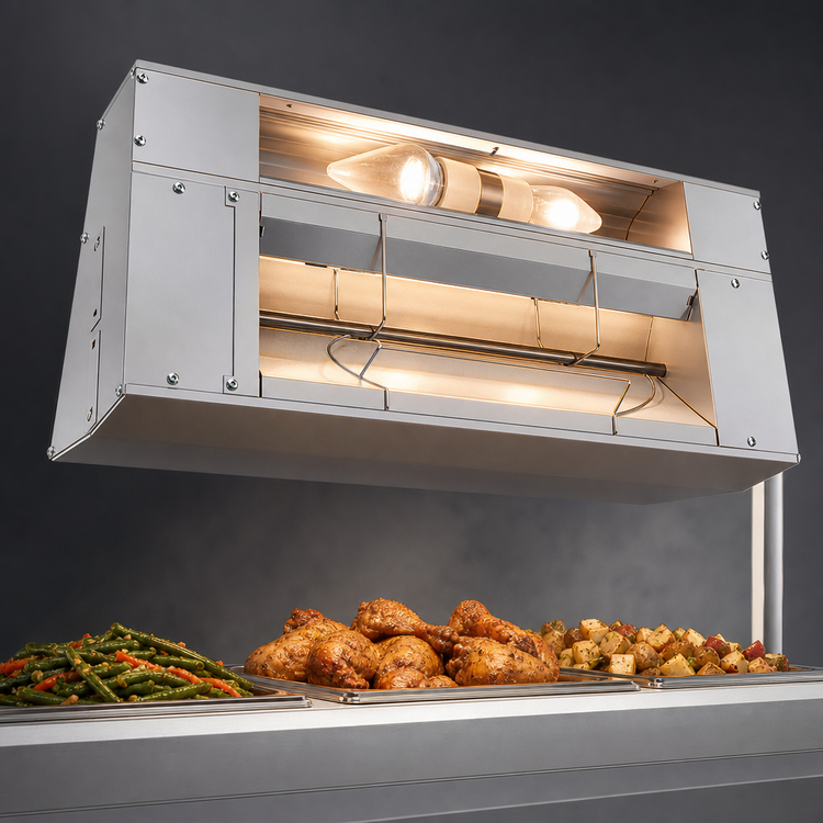 Product image #3 for Hatco Glo-Ray 30-Inch Lighted Infrared Strip Heater, 570 Watt