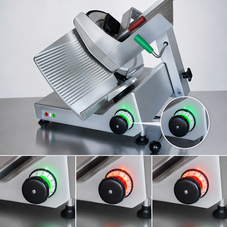 Product image #3 for Bizerba GSP Hi 90-GCB Manual Heavy-Duty Illuminated Safety Slicer with 13-Inch Grooved Cheese Blade