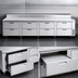 Thumbnail image #3 for Garland Polar Cuisine 120-Inch Wide Four-Section Remote Refrigerator Base with 8 Drawers